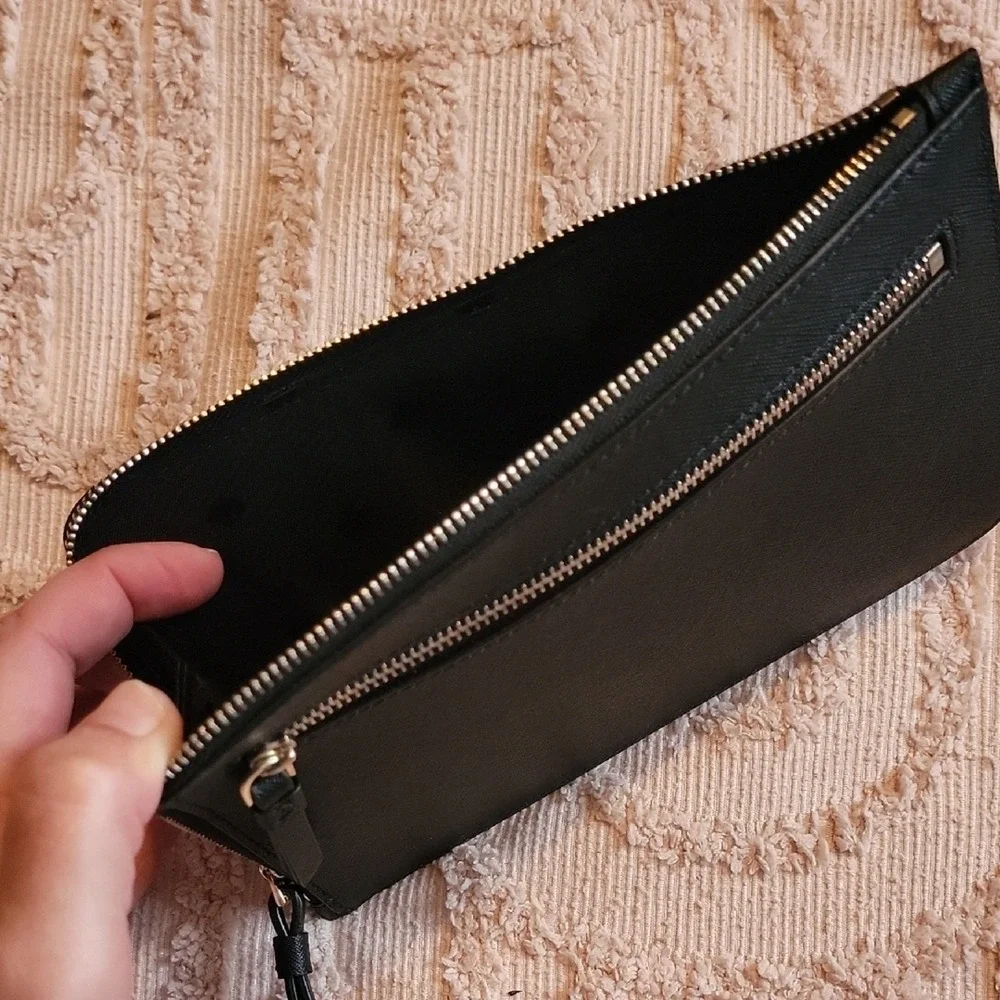 Kate Spade Black Leather Wristlet